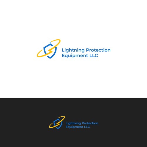 Minimal lightning protection logo.