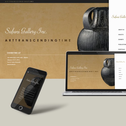 Redesign webpages of an established art gallery