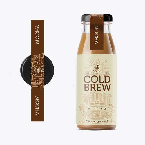 Cold Brew Sticker for Cupital Cafe in Abu Dhabi