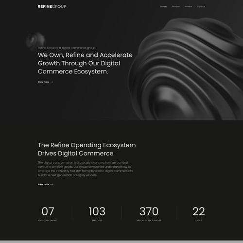 Website design for investment company