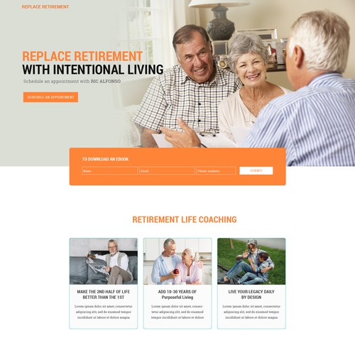 Landing page design
