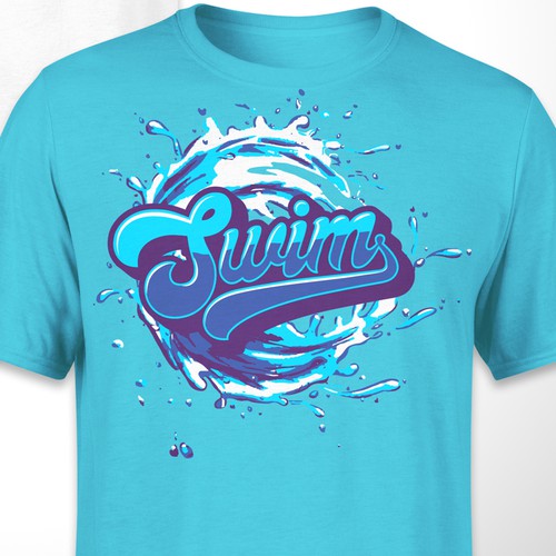 Swim T-shirt design