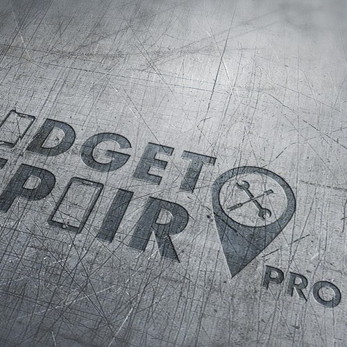 Logo for "Gadget Repair Pro" a company that fixes cell phones, tablets, comps. Each word should be roughly equal.