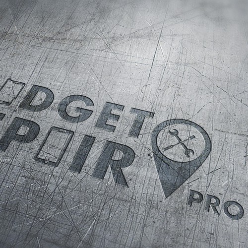 Logo for "Gadget Repair Pro" a company that fixes cell phones, tablets, comps. Each word should be roughly equal.