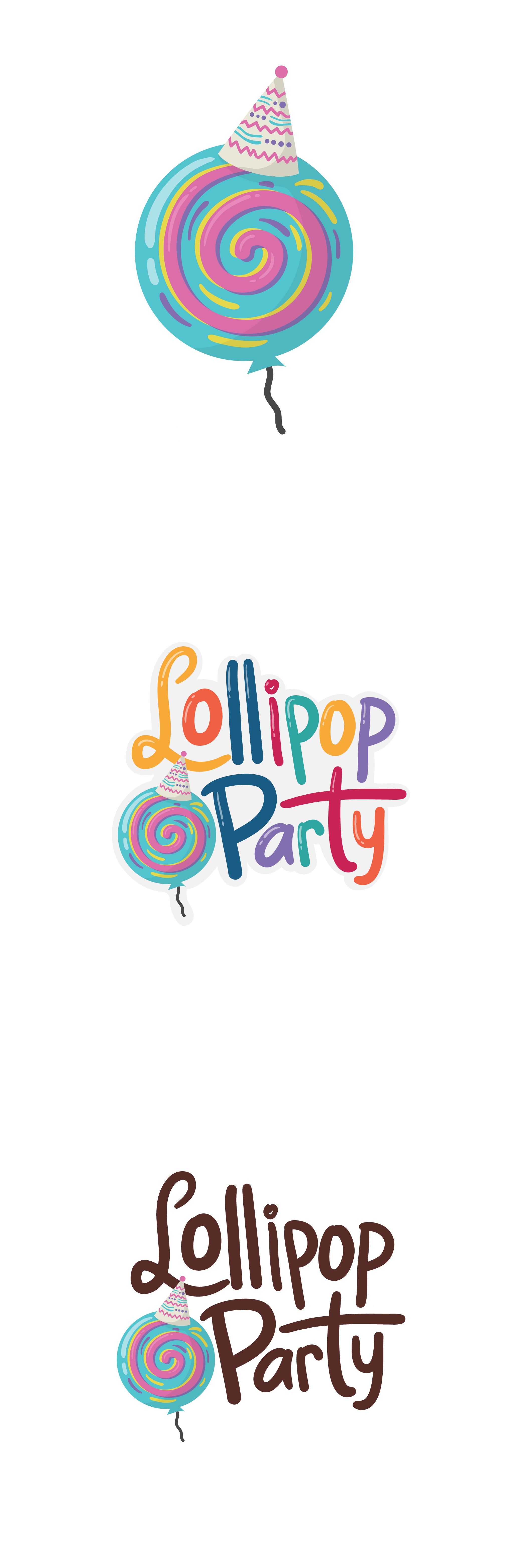 create a Fun logo for lollipop party