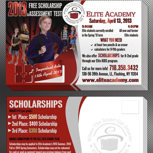 postcard or flyer for Elite Academy