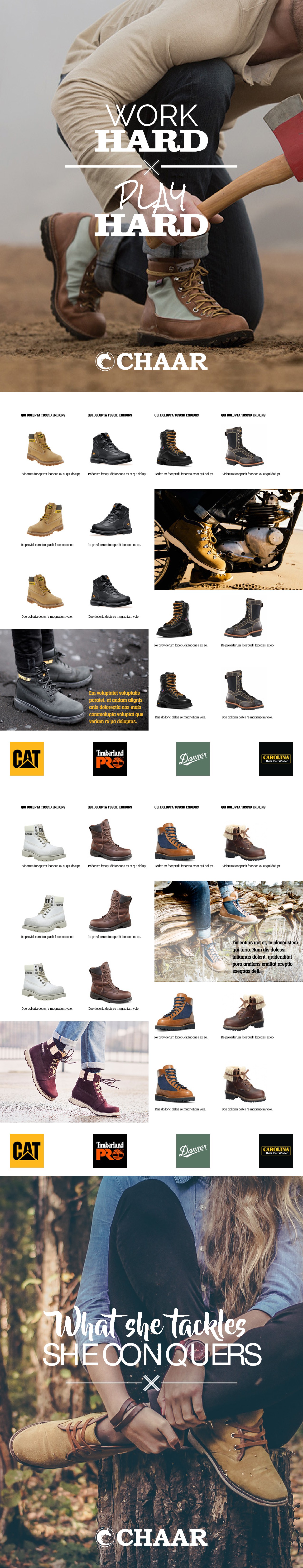 Design a footwear catalog cover