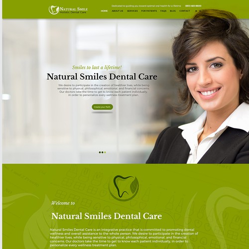 Holistic dental spa needs a new website!