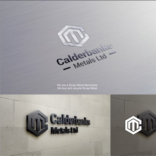 Bold, strong and modern logo for calderbanks Metals. Ltd