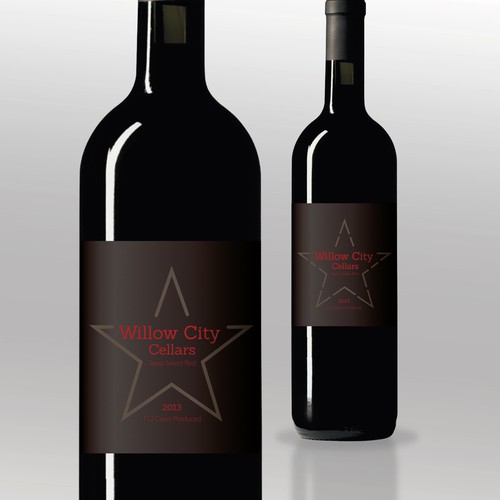 Create edgy Texas wine label .