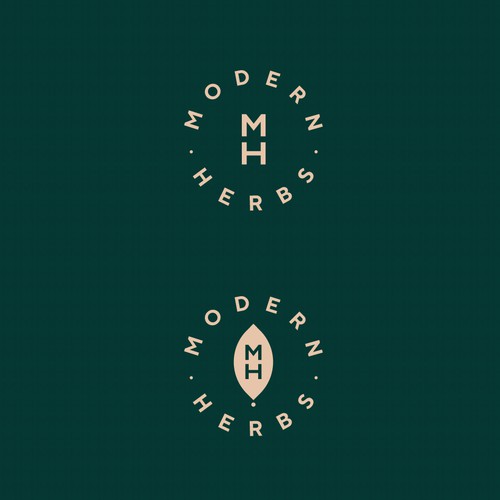 Logo for contemporary modern herbal wellness brand
