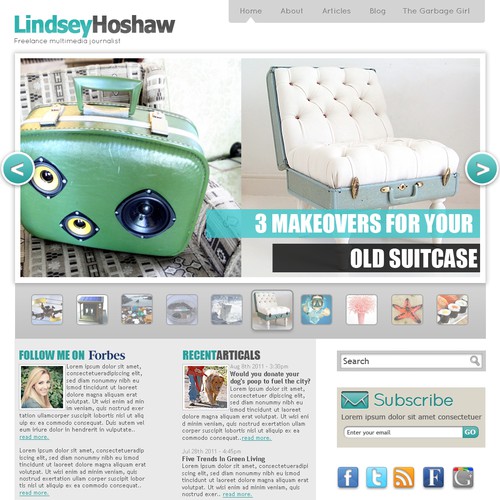 New website design wanted for Lindsey Hoshaw