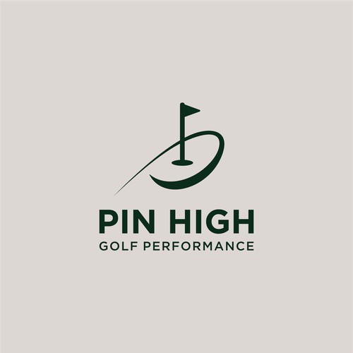 PIN HIGH GOLF PERFORMANCE LOGO CONCEPT