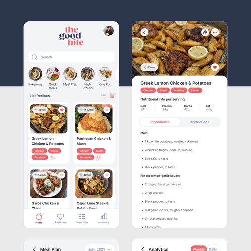 UI Concept for goodbite