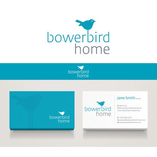 logo and business card for Bowerbird Home