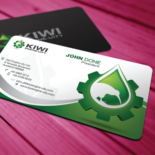 Logo & Business Card design for Kiwi Engine-Uity.