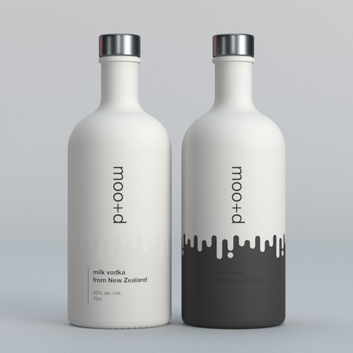 New Zealand Milk Vodka Label Design