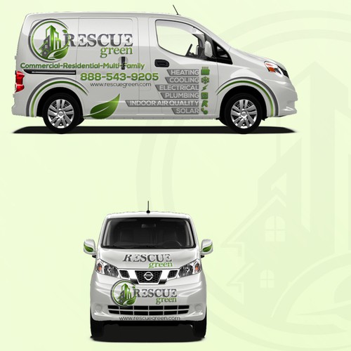 RESCUE Green Commercial Van Wrap