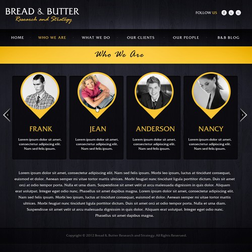 Webdesign for Bread & Butter