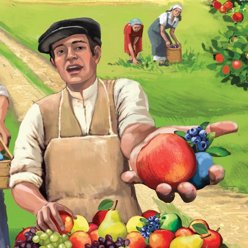 1930s style Billboard Art Piece for The FruitGuys