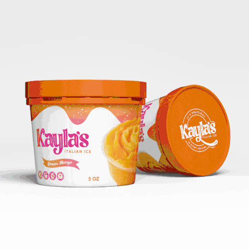 Italian Ice cup packaging design