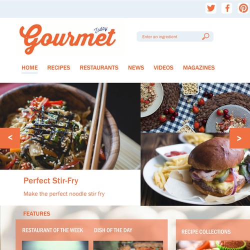 Gourmet food website