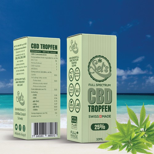 CBD Tropfen/drops box design