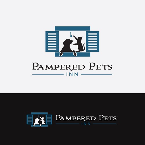 Design a new logo for a premium pet resort modeled after a boutique inn