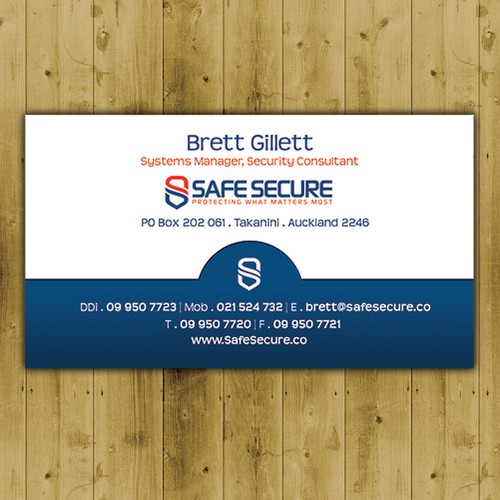 New business card wanted for SAFE SECURE