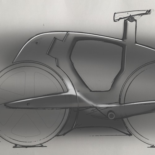 Futuristic race bicycle design