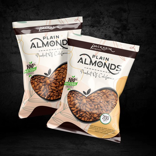 Almonds packaging design