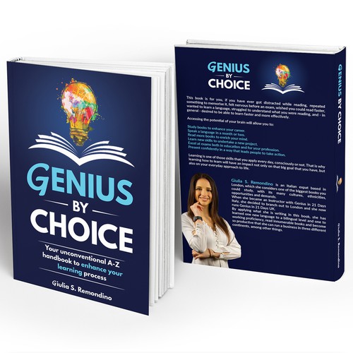 Creative, catchy cover for a book about enhancing your learning and feeling smarter