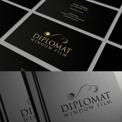 Diplomat Window Film needs a logo and business card