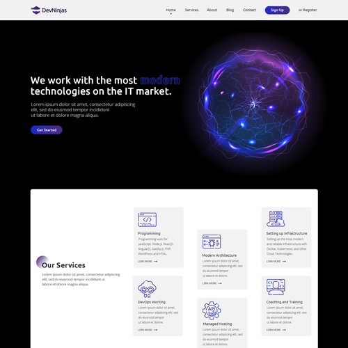 Web Design for Technology Company