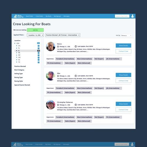 RailMeets Dashboard