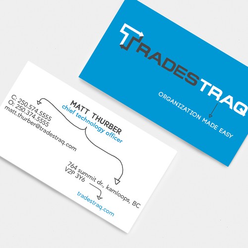 Business card for corporate organization consultant (option 2 of 2).