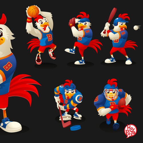 Rooster Mascot Design Character
