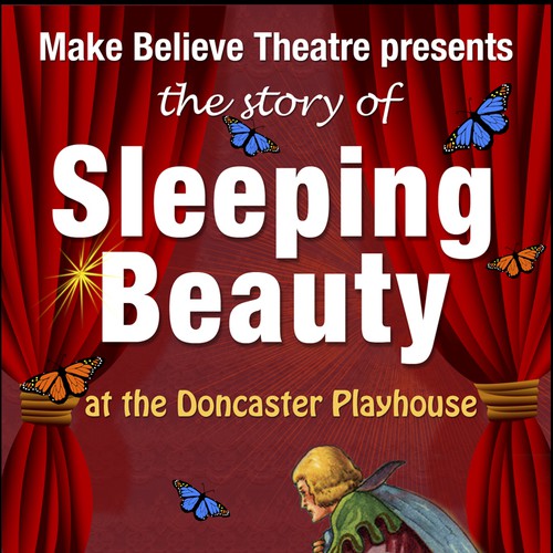 Create the next postcard or flyer for Make Believe Theatre