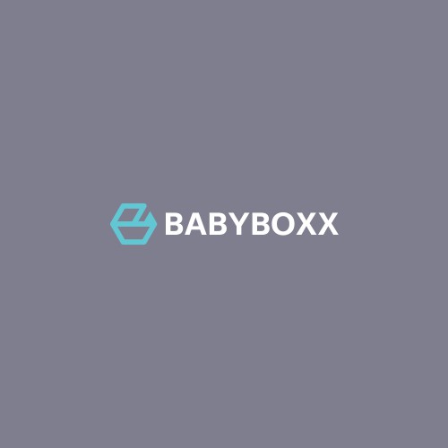 baby trolley + letter B in hexagon