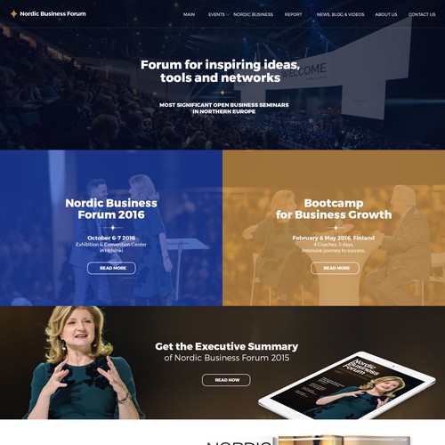 Homepage for Nordic Business Forum