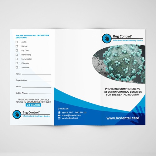 Bug Control Tri Fold Brochure