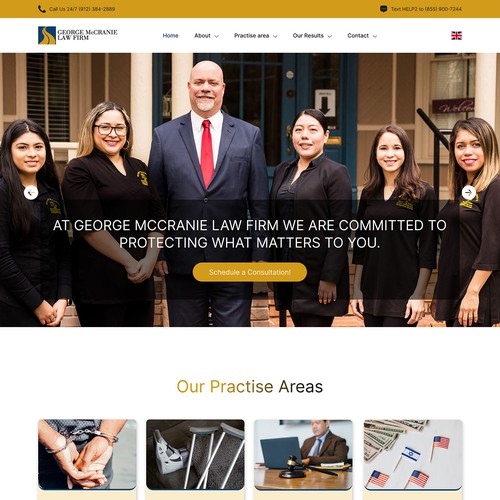 Injury Law Firm Homepage Design