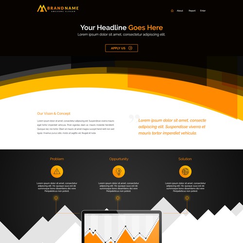 Landing page design