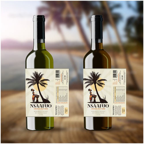 Label design for palm wine