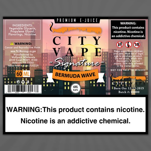 Need New, Compliant E-Juice Labels.