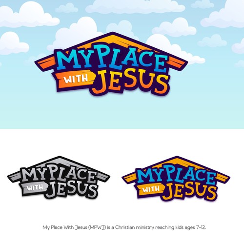 Kids Christian Ministry Logo Illustration