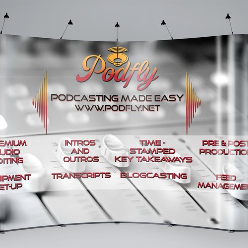 Create a Trade Show Display for the Podcasting industry