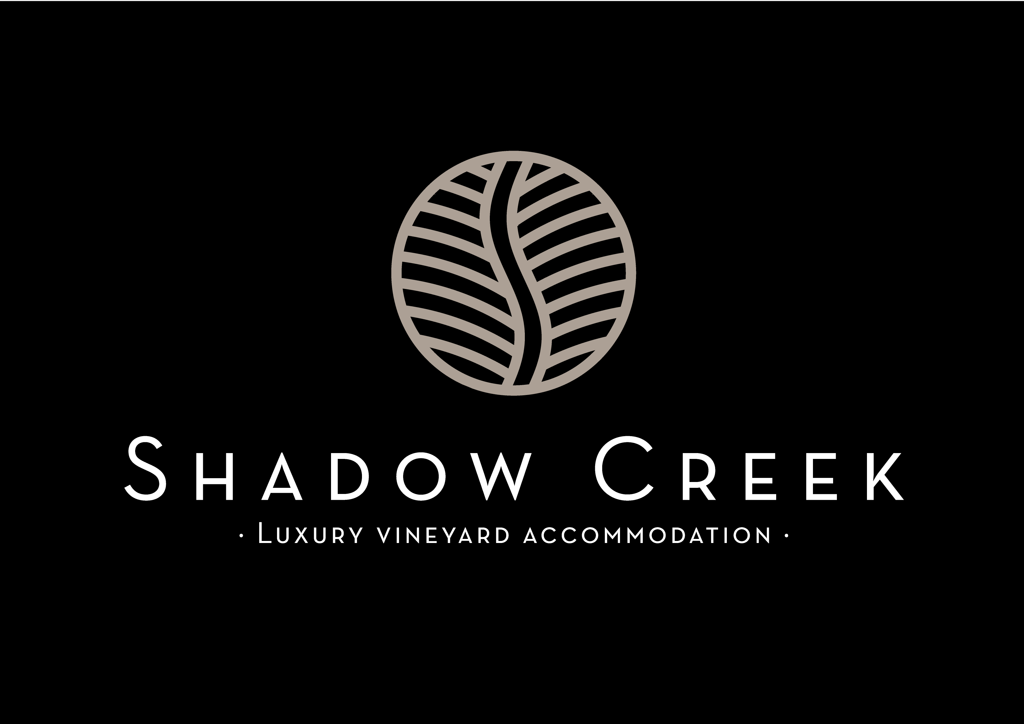 Logo for understated, luxury accommodation in vineyard