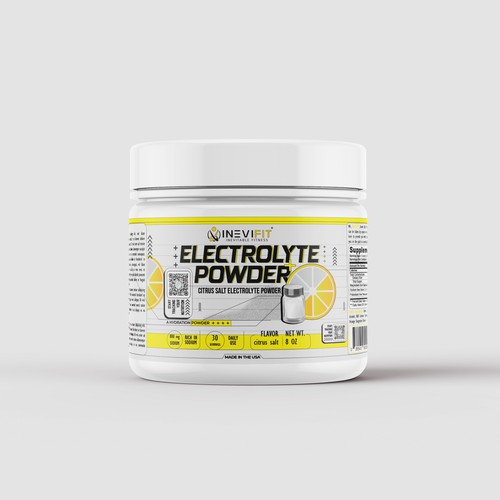 Jar mockup Electrolyte powder