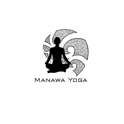 Yoga retreat logo with tribal style